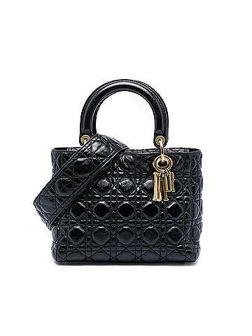 Dior Medium Crinkled Patent Cannage Supple Lady Dior (view 1)