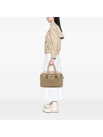 Gucci GG Canvas Web Travel Bag (view 2)