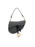 Dior 100% Canvas Blue Oblique Canvas Saddle Bag One size - photo 1