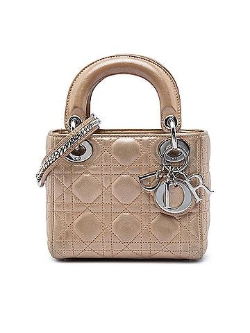 Dior Mini Iridescent Lambskin Cannage Lady Dior (view 1)