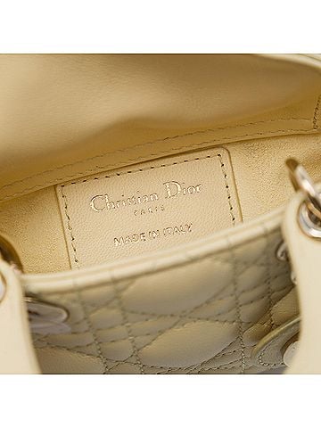 Dior Micro Lambskin Cannage Lady Dior (view 2)