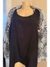 Kim Rogers 100% Polyester Animal Print Black White Button-Down Shirt Size 2X - photo 5