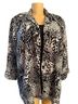 Kim Rogers 100% Polyester Animal Print Black White Button-Down Shirt Size 2X - photo 1