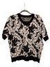 Michael Kors Floral Black White Pullover Sweater Size M - photo 1