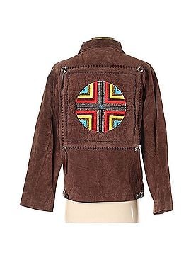 Rem Garson Rem Garson Beaded Southwest Sun Leather Zip-Up Jacket Jacket (view 1)