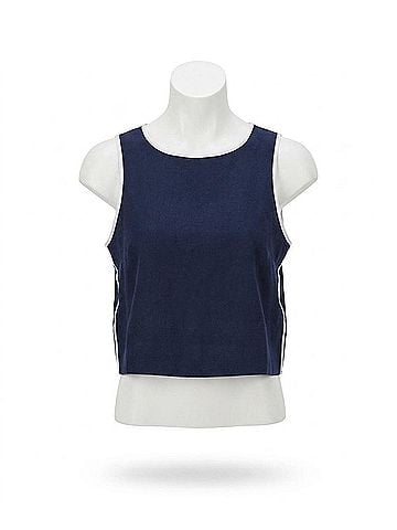 Bella Dahl Contrast Keyhole Tank Top in Nautical Night (view 1)