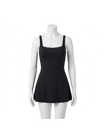 Gottex Tutti Frutti Square Neck Wrap Style Swimdress in Black (view 1)