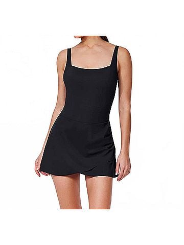 Gottex Tutti Frutti Square Neck Wrap Style Swimdress in Black (view 2)
