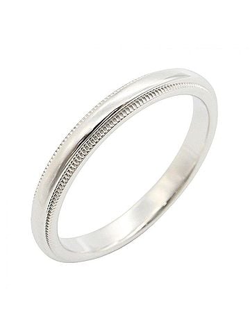 Tiffany & Co. Tiffany &amp; Co. Milgrain Ring, Platinum (Pt950), Men's/Women's, Silver Tone (view 1)