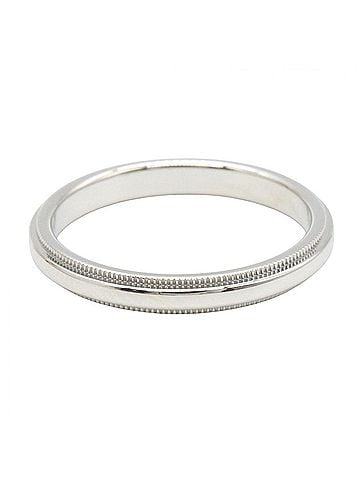 Tiffany & Co. Tiffany &amp; Co. Milgrain Ring, Platinum (Pt950), Men's/Women's, Silver Tone (view 2)