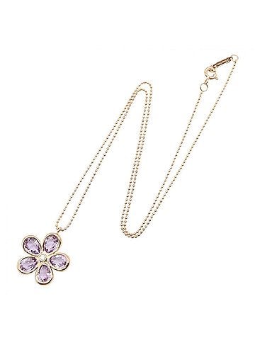 Tiffany & Co. Tiffany &amp; Co. Flower Amethyst Necklace, 18K Pink Gold (PG), Amethyst, Women's, Tone, Purple Tone (view 2)