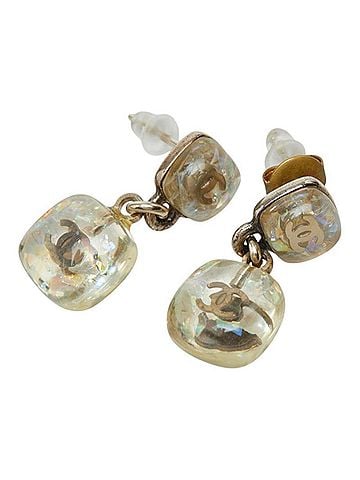 Chanel Chanel Coco Mark Stud Earrings, Swing, 06P Clear, Women's CHANEL (view 1)
