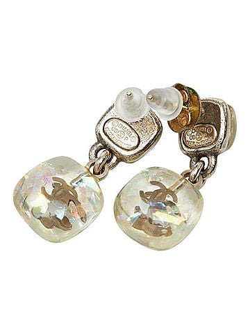 Chanel Chanel Coco Mark Stud Earrings, Swing, 06P Clear, Women's CHANEL (view 2)