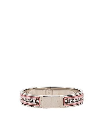 Hermès Hermes Clic Clac PM Bracelet Bangle Silver Pink Metal Enamel Women's HERMES (view 1)