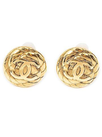 Chanel CC Round Rope Clip On Earrings (view 1)