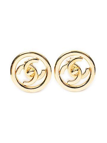 Chanel CC Turnlock Motif Clip On Earrings (view 1)