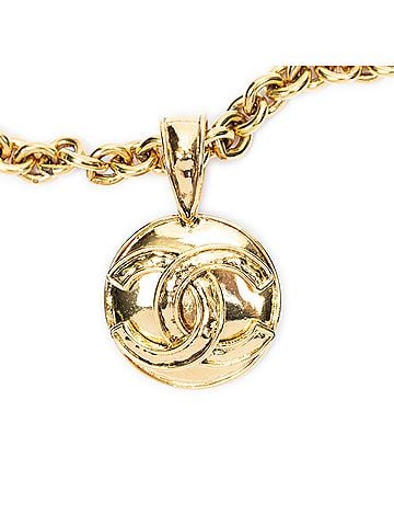 Chanel CC Round Pendant Necklace (view 2)
