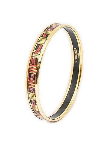 Hermes Leather Goods Enamel Bangle PM (view 1)