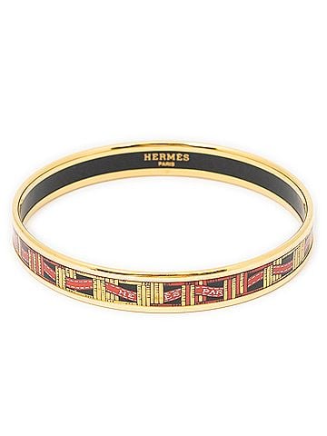 Hermes Leather Goods Enamel Bangle PM (view 2)