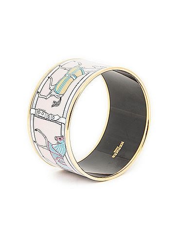 Hermes Leather Goods Enamel Bangle GM (view 1)