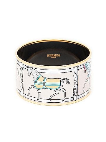 Hermes Leather Goods Enamel Bangle GM (view 2)