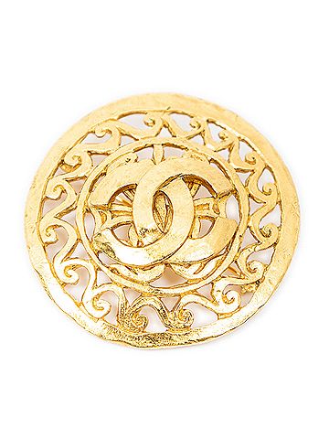 Chanel CC Round Brooch (view 1)
