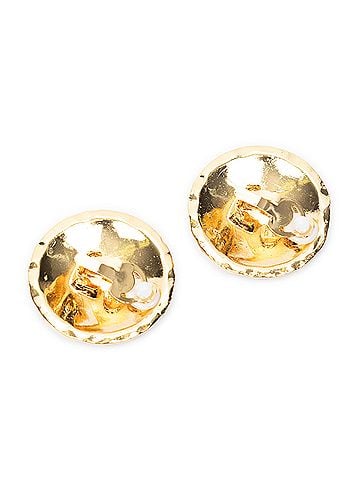 Chanel CC Quilted Round Disc Clip On Earrings (view 2)