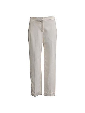 Alexander McQueen Alexander Mcqueen Straight-Leg Trousers in White Viscose (view 1)