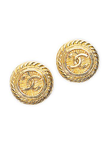 Chanel CC Round Clip On Earrings (view 1)