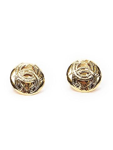 Chanel CC Round Clip On Earrings (view 1)