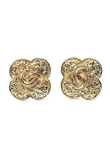 Chanel CC Clover Clip On Earrings (view 1)