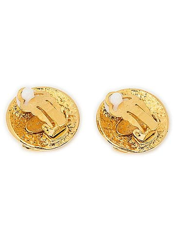 Chanel CC Domed Clip On Earrings (view 2)
