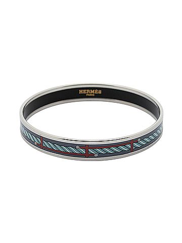 Hermes Leather Goods Enamel Bangle PM (view 2)