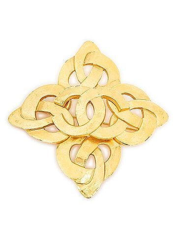 Chanel CC Quatrefoil Knot Brooch Pin (view 1)