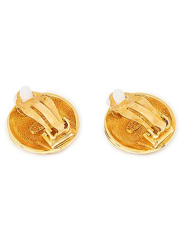 Chanel CC Round Rope Clip On Earrings (view 2)