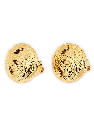 Chanel CC Domed Clip On Earrings (view 1)