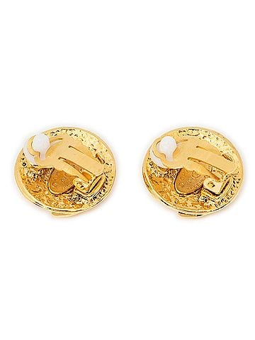 Chanel CC Domed Clip On Earrings (view 2)