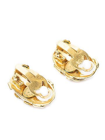 Chanel CC Oval Clip On Earrings (view 2)