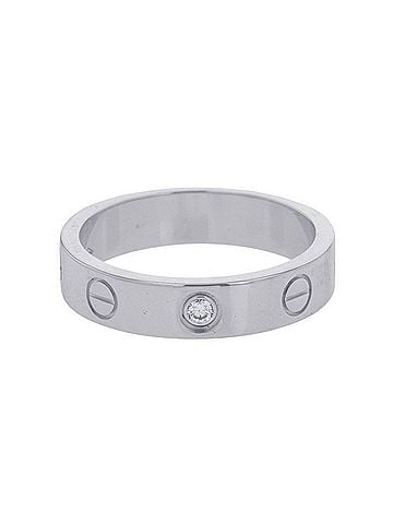 Cartier Cartier Love Ring SM (Small Diamond 1P 0.02ct) 18K White Gold (B4050500) - Ring, Gold (view 1)