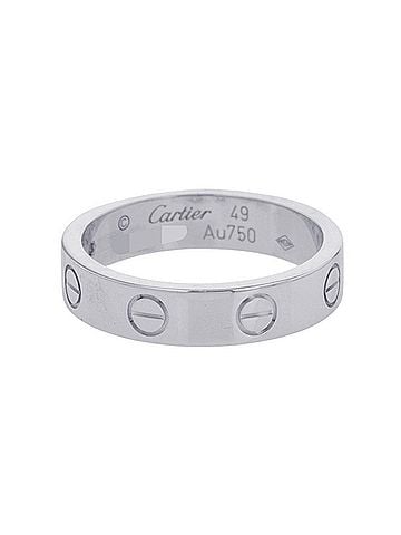 Cartier Cartier Love Ring SM (Small Diamond 1P 0.02ct) 18K White Gold (B4050500) - Ring, Gold (view 2)