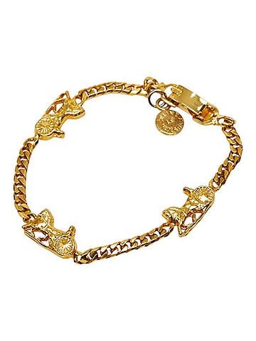 Céline Celine carriage motif chain bracelet, gold plated, women's. (view 1)