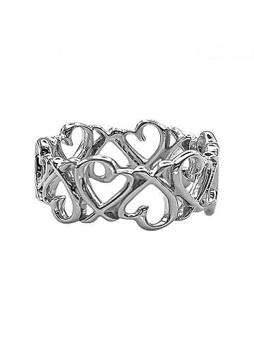 Tiffany & Co. TIFFANY&amp;Co. Tiffany Loving Heart Band Ring - Paloma Picasso, SV925 7825, Women's (view 1)