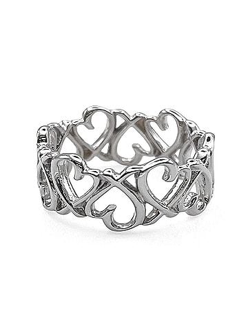 Tiffany & Co. TIFFANY&amp;Co. Tiffany Loving Heart Band Ring - Paloma Picasso, SV925 7825, Women's (view 2)