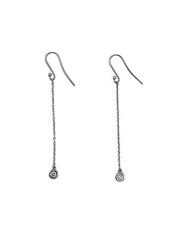 Tiffany & Co. TIFFANY&amp;Co. Tiffany By the Yard Chain Earrings, Sterling Silver 925, Diamond, Women's (view 1)