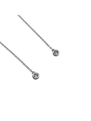 Tiffany & Co. TIFFANY&amp;Co. Tiffany By the Yard Chain Earrings, Sterling Silver 925, Diamond, Women's (view 2)