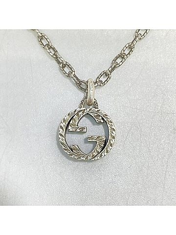 Gucci GUCCI 925 Stamped Interlocking G Arabesque Chain Necklace (view 1)