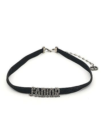 Christian Dior Christian Dior J'ADIOR Rhinestone Velour Choker, Black (view 1)