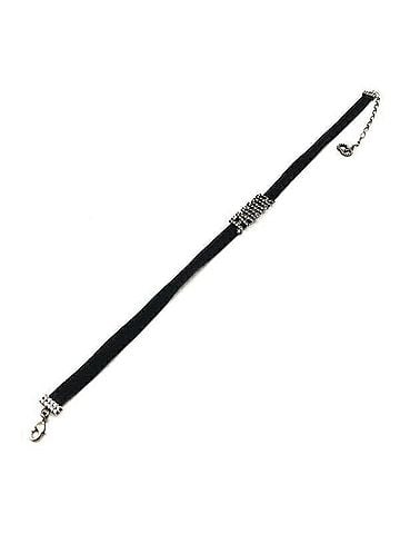 Christian Dior Christian Dior J'ADIOR Rhinestone Velour Choker, Black (view 2)
