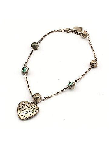 Gucci GUCCI Blind for Love Bracelet, Size 17, Silver, Gucci Ag925 (view 2)