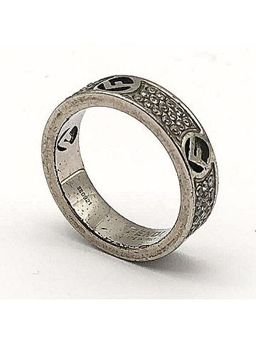 Fendi FENDI F is Ring, Size M, Silver Color (view 1)